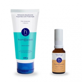 HOMEOPAST TRIPLA AÇÃO 100G E REPARADOR DE PELE E UNHAS 30ml