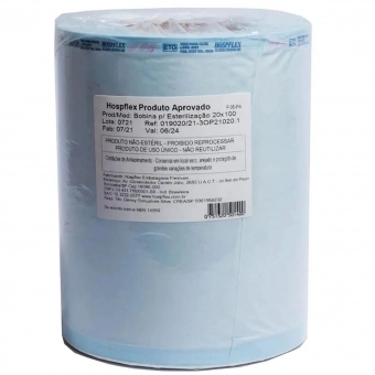 Bobina Para Esterilização 20 cm x 100 m - Hospflex