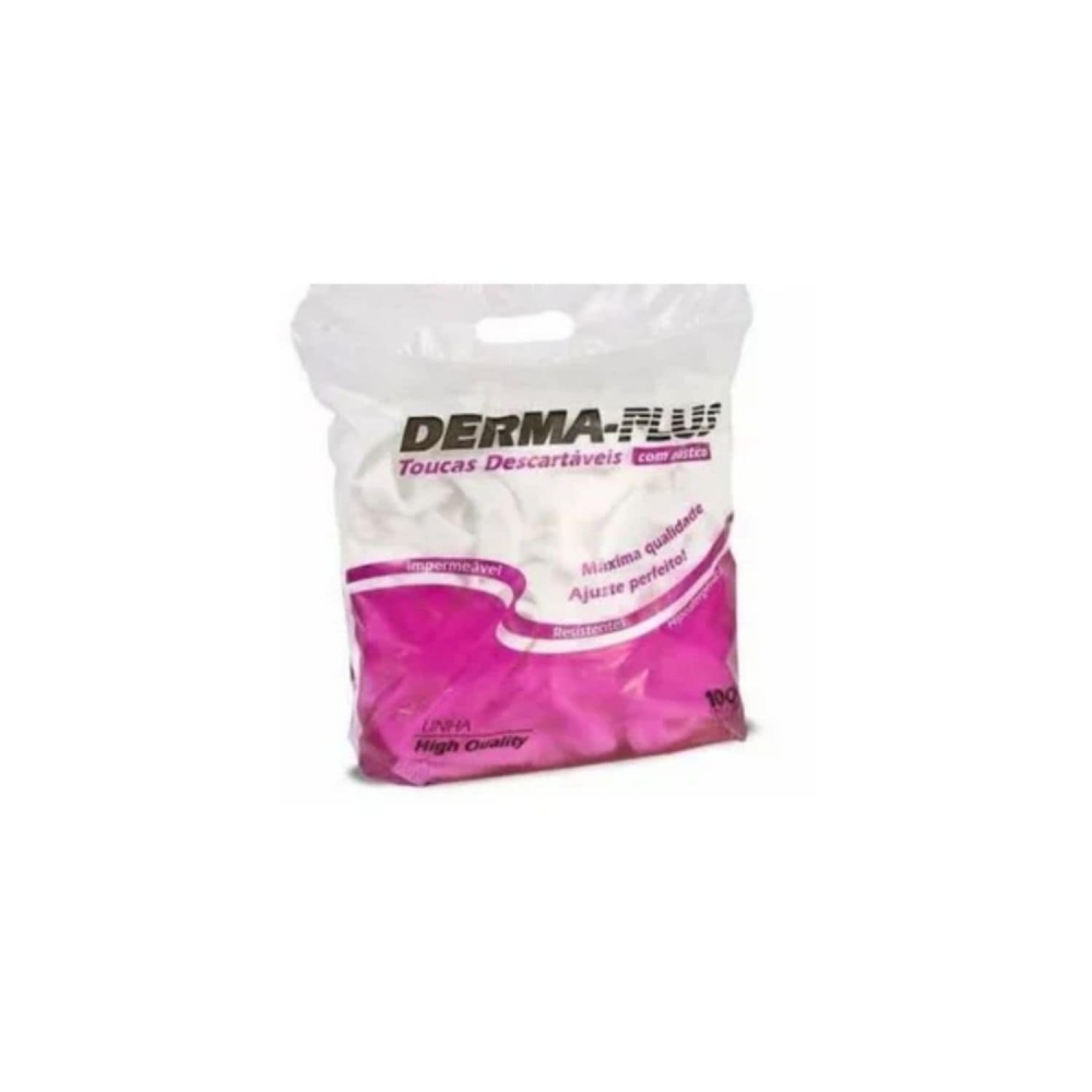 Touca Descartável Derma PLus - com 100 Unidades