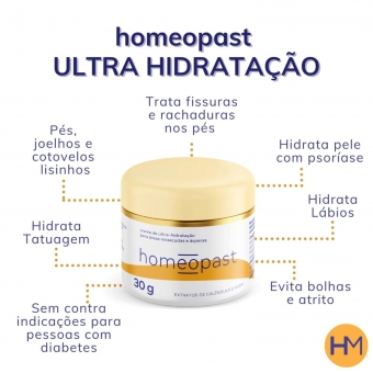 Kit Homeopast Ultra Hidratação 30g e Toque Seco Tripla Ação 100g
