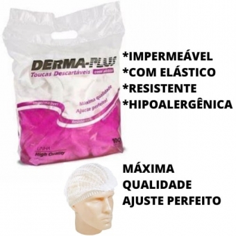 kit Máscara SSPlus (50 und) + Touca Descartável Derma-Plus (100 und)