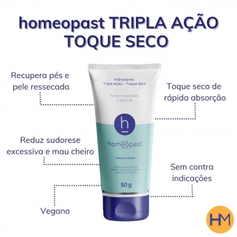 Homeopast Toque Seco com Tripla Ação 50g